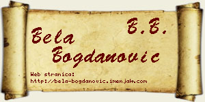 Bela Bogdanović vizit kartica
